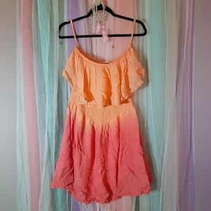 NWOT Disney Yak & Yeti off-shoulder shirred sunset coral dress